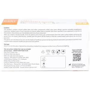 Găng tay cao su y tế có bột phủ Latex Powder Disposable Best Gloves size S (100 cái)