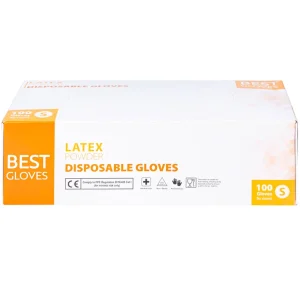 Găng tay cao su y tế có bột phủ Latex Powder Disposable Best Gloves size S (100 cái)