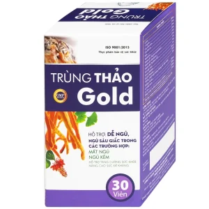 Viên uống Trùng Thảo Gold Thành Công hỗ trợ dễ ngủ, ngủ sâu giấc (30 viên)