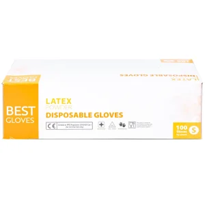 Găng tay cao su y tế có bột phủ Latex Powder Disposable Best Gloves size S (100 cái)