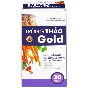Viên uống Trùng Thảo Gold Thành Công hỗ trợ dễ ngủ, ngủ sâu giấc (30 viên)