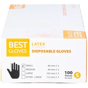 Găng tay cao su y tế có bột phủ Latex Powder Disposable Best Gloves size S (100 cái)