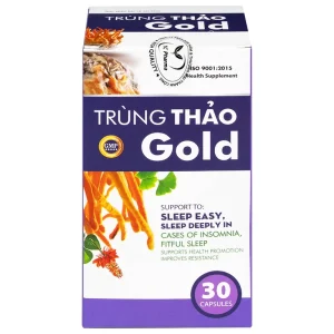 Viên uống Trùng Thảo Gold Thành Công hỗ trợ dễ ngủ, ngủ sâu giấc (30 viên)
