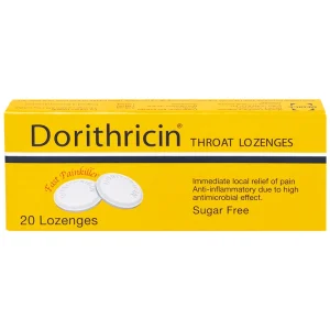 Viên ngậm Dorithricin Hyphens điều trị các triệu chứng nhiễm khuẩn miệng, họng (20 viên)