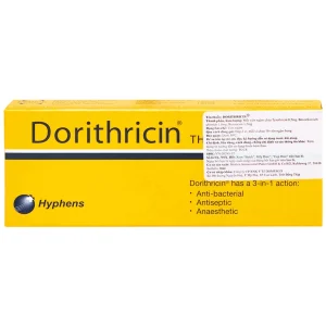 Viên ngậm Dorithricin Hyphens điều trị các triệu chứng nhiễm khuẩn miệng, họng (20 viên)