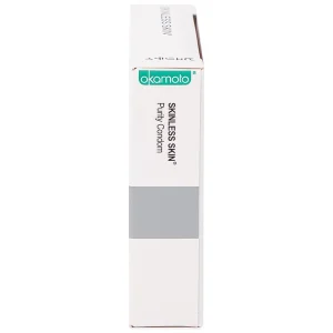 Bao cao su Okamoto Skinless Skin Purity không mùi, tinh khiết, dùng để phòng tránh thai và ngăn ngừa HIV (3 cái)