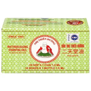 Dầu Nhị Thiên Đường 1.5ml dùng khi bị cảm mạo phong hàn, sổ mũi (10 chai)