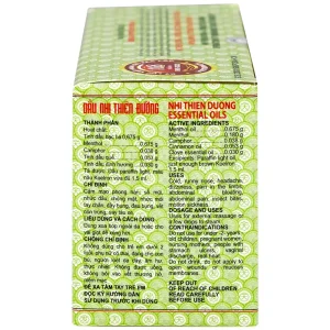 Dầu Nhị Thiên Đường 1.5ml dùng khi bị cảm mạo phong hàn, sổ mũi (10 chai)