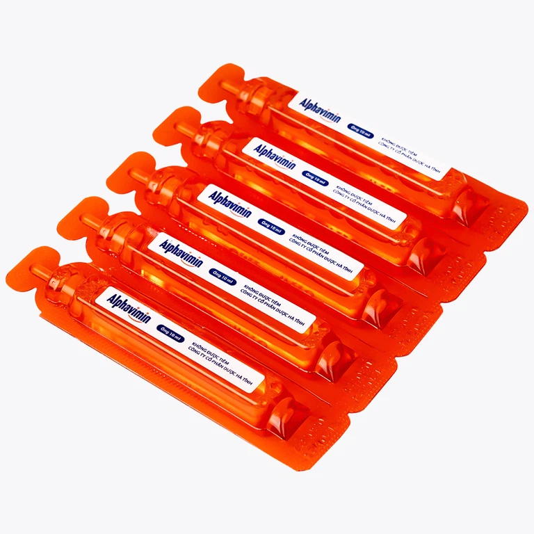 Thuốc Alphavimin 10ml Hadiphar bổ sung vitamin trong thời kỳ dưỡng bệnh, chế độ ăn đặc biệt (20 ống)