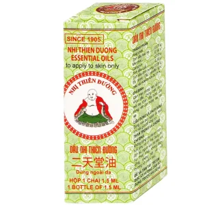 Dầu Nhị Thiên Đường 1.5ml dùng khi bị cảm mạo phong hàn, sổ mũi (10 chai)