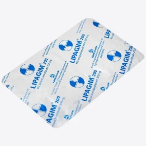Thuốc Lipagim 200 Agimexpharm bổ sung cho chế độ ăn uống, điều trị tăng triglycerid máu (3 vỉ x 10 viên)