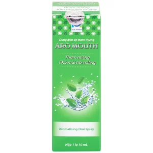 Xịt thơm miệng Aro Mouth 10ml Hgsg Pharma làm thơm miệng tức thì khử mùi hôi miệng, mùi thức ăn, rượu bia