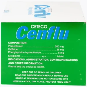 Thuốc Ceteco Cenflu TW3 không gây buồn ngủ, giảm cơn đau do viêm xoang (10 vỉ x 10 viên)