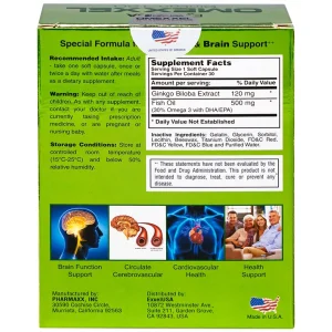 Viên uống Omexxel Ginkgo 120 Excelife tăng cường tuần hoàn máu não, tốt cho tim mạch (2 vỉ x 15 viên)