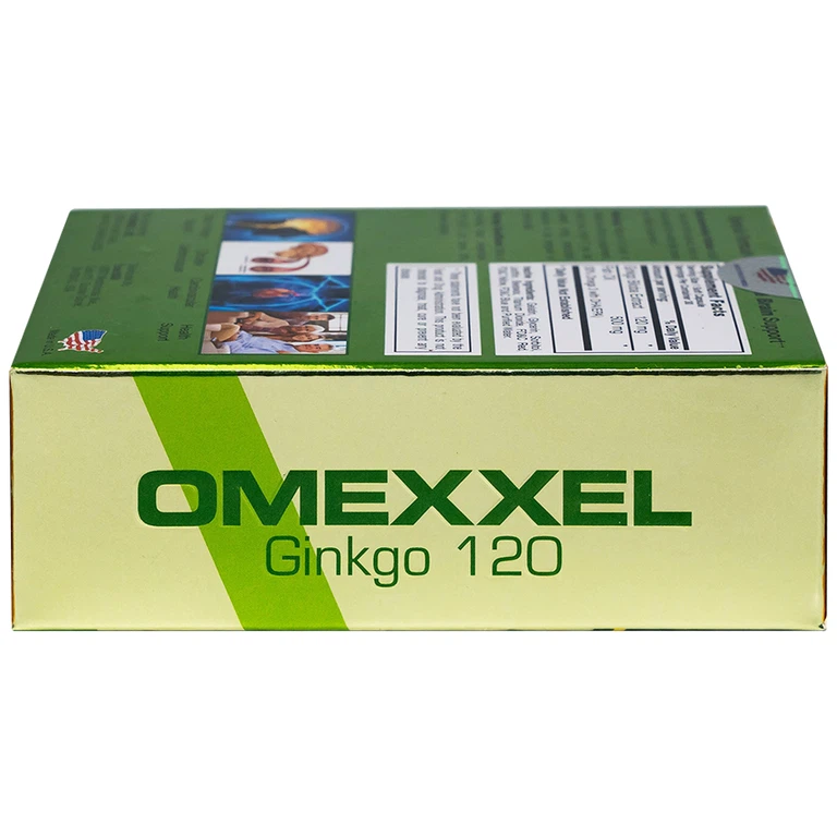 Viên uống Omexxel Ginkgo 120 Excelife tăng cường tuần hoàn máu não, tốt cho tim mạch (2 vỉ x 15 viên)
