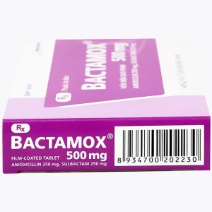 Thuốc Bactamox 500mg Imexpharm điều trị nhiễm khuẩn đường hô hấp dưới, viêm tai giữa (2 vỉ x 7 viên)
