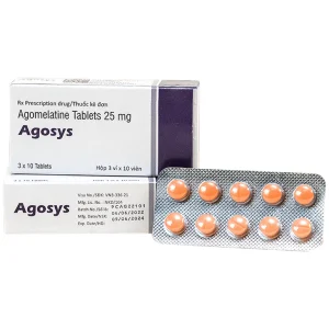 Thuốc Agosys 25mg Chemipharma điều trị các cơn trầm cảm lớn (3 vỉ x 10 viên)