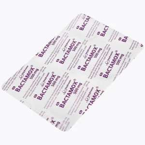 Thuốc Bactamox 500mg Imexpharm điều trị nhiễm khuẩn đường hô hấp dưới, viêm tai giữa (2 vỉ x 7 viên)