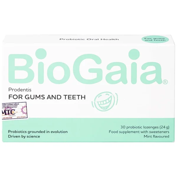 Viên ngậm Biogaia Prodentis Lozenges For Gums And Teeth vị bạc hà hỗ trợ bảo vệ sức khỏe răng lợi (3 vỉ x 10 viên)