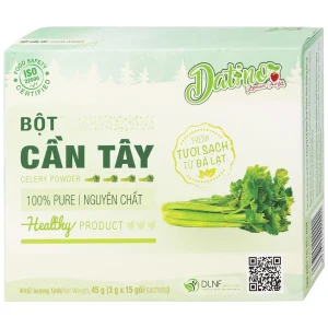 Bột Cần Tây nguyên chất Datino hỗ trợ giảm cholesterol xấu trong máu (3g x 15 gói)