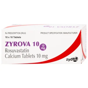 Thuốc Zyrova 10 Zydus điều trị cholesterol cao trong máu (10 vỉ x 10 viên)