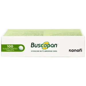 Thuốc Buscopan 10mg Sanofi giảm co thắt cơ trơn đường sinh dục – tiết niệu (5 vỉ x 20 viên)