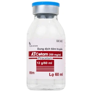 Dung dịch tiêm truyền A.T Cetam 200mg/ml An Thiên điều trị triệu chứng của hội chứng tâm thần (60ml)