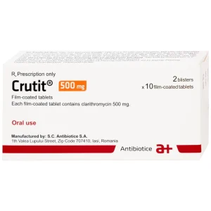 Thuốc Crutit 500mg S.C Antibiotice điều trị các bệnh nhiễm khuẩn do các vi khuẩn nhạy cảm (2 vỉ x 10 viên)