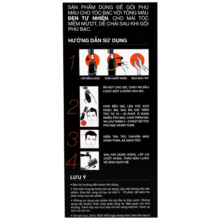 Gel nhuộm tóc phủ bạc Flash Lavox G01 màu đen (150ml)