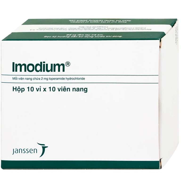 Thuốc Imodium 2mg Janssen điều trị tiêu chảy cấp tính (10 vỉ x 10 viên)