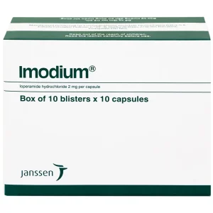 Thuốc Imodium 2mg Janssen điều trị tiêu chảy cấp tính (10 vỉ x 10 viên)