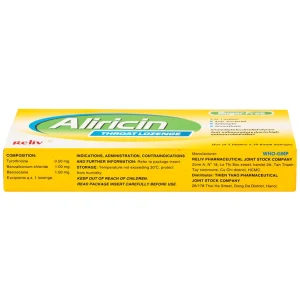 Thuốc Aricicin Reliv điều trị viêm họng, viêm amidan, viêm miệng, viêm hầu (2 vỉ x 10 viên)