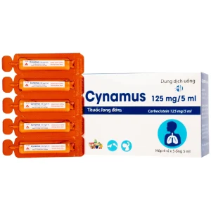 Dung dịch uống Cynamus 125mg/5ml CPC1HN dùng khi ho có đàm, tăng tiết nhiều đàm (4 vỉ x 5 ống)