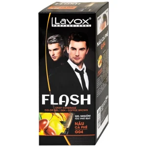 Gel nhuộm tóc phủ bạc Flash Lavox G04 màu nâu cà phê (150ml)