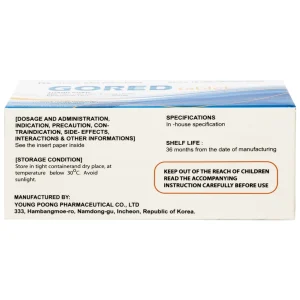 Thuốc Gored 50mg Young Poong điều trị hội chứng đốt sống cổ, viêm quanh khớp vai (10 vỉ x 10 viên)