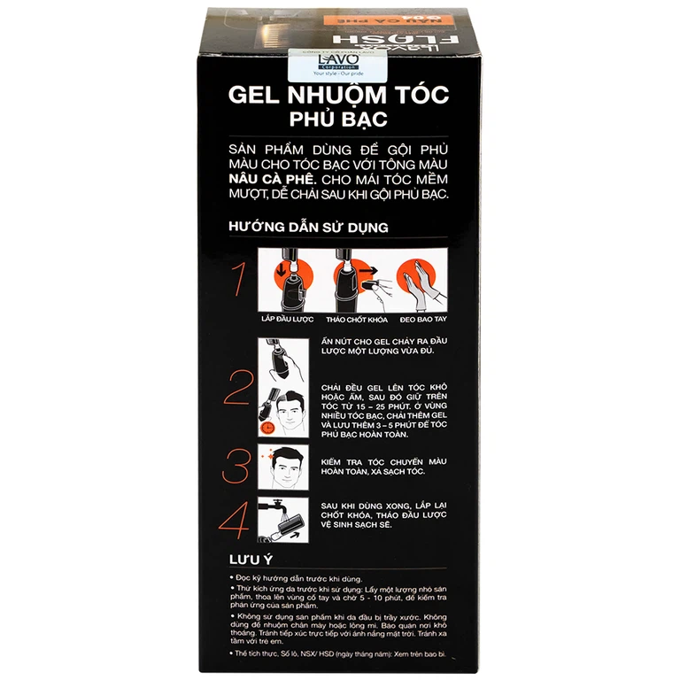 Gel nhuộm tóc phủ bạc Flash Lavox G04 màu nâu cà phê (150ml)