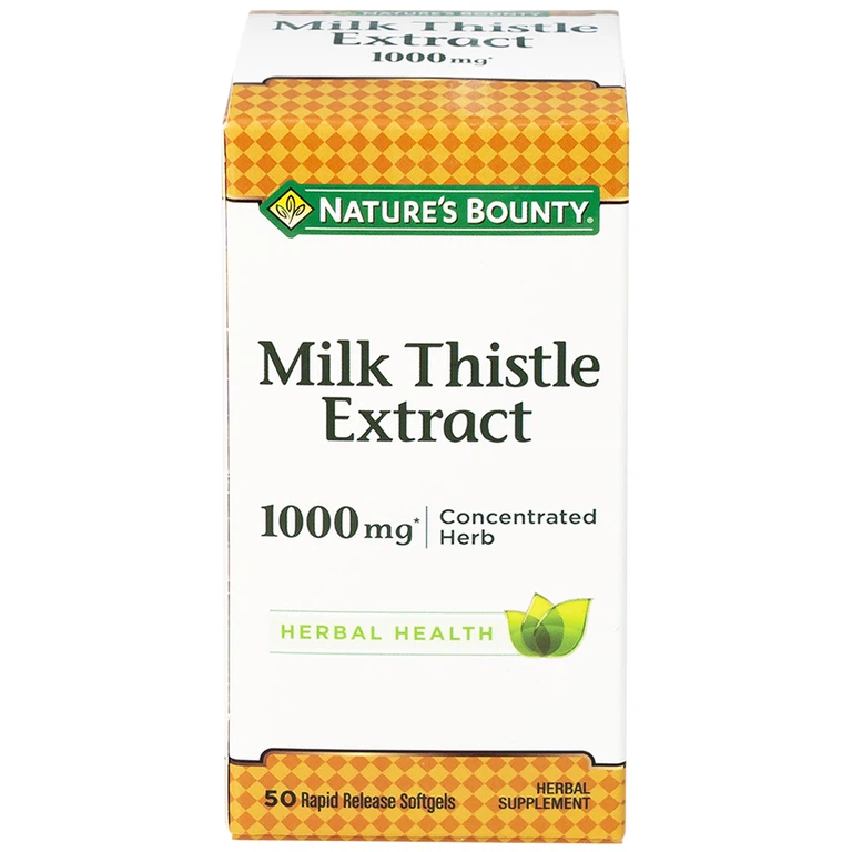 Viên uống Milk Thistle Nature's Bounty hỗ trợ tăng cường chức năng gan, bảo vệ gan (50 viên)