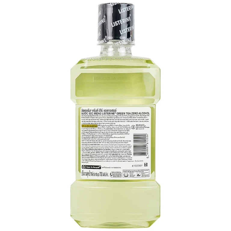 Nước súc miệng Listerine Green Tea bảo vệ răng miệng suốt 24 giờ (750ml)