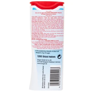 Viên nén tạo ngọt Cologrin Sweetener Tablets Kruger cho người tiểu đường, béo phì, tăng huyết áp (1200 viên)