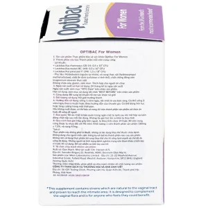 Viên uống Optibac Intimate Flora For Women bổ sung lợi khuẩn hỗ trợ sức khỏe nữ giới (30 viên)