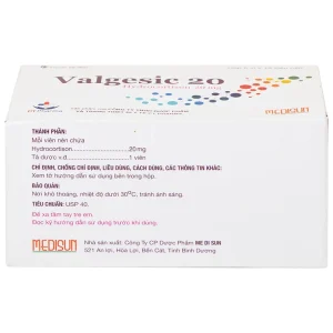 Valgesic 20mg Medisun liệu pháp thay thế tăng sản lượng thận ở trẻ (6 vỉ x 10 viên)
