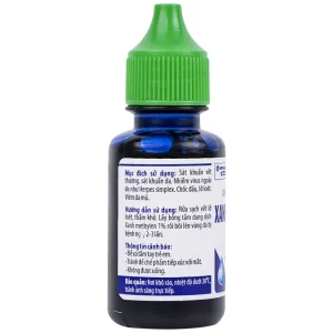 Dung dịch sát khuẩn Xanh Methylen 1% HDpharma sát khuẩn, điều trị nhiễm virus ngoài da (20ml)