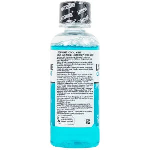 Nước súc miệng Listerine Cool Mint bảo vệ khoang miệng suốt 24h khỏi vi khuẩn hôi miệng, mảng bám, viêm mướu (100ml)