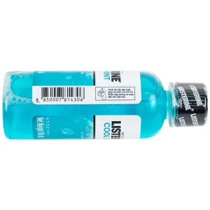 Nước súc miệng Listerine Cool Mint bảo vệ khoang miệng suốt 24h khỏi vi khuẩn hôi miệng, mảng bám, viêm mướu (100ml)