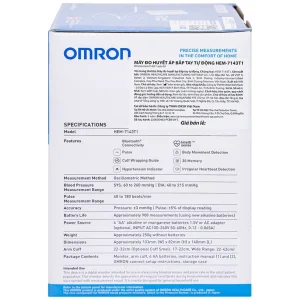Máy đo huyết áp bắp tay tự động Omron HEM 7143T1 cho kết quả chính xác, nhanh chóng