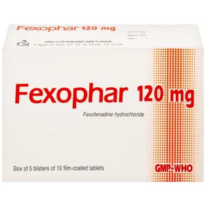Thuốc Fexophar 120mg TV.Pharm điều trị triệu chứng viêm mũi dị ứng, sổ mũi, hắt hơi, dị ứng da (5 vỉ x 10 viên)