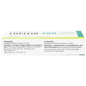 Thuốc Lopitid 200 Hasan điều trị tăng triglycerid máu nặng (3 vỉ x 10 viên)