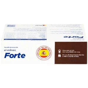 Viên nang Enzymax Forte MHD hỗ trợ tăng cường tiêu hóa, giảm chứng đầy bụng khó tiêu (2 vỉ x 10 viên)