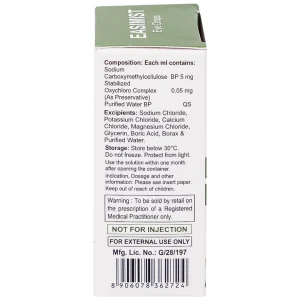 Nước mắt nhân tạo Easimist Eye Drops Indiana Ophthalmics giúp giảm khô và mỏi mắt (5ml)