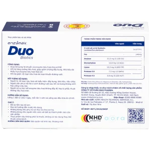 Viên uống EnzymaxDuo Biotics MHD bổ sung lợi khuẩn và enzyme tiêu hóa cho cơ thể (2 vỉ x 10 viên)